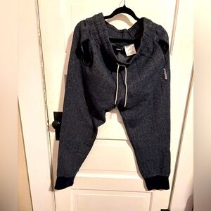 Reebok Dark Blue Sweatpants with White Accents